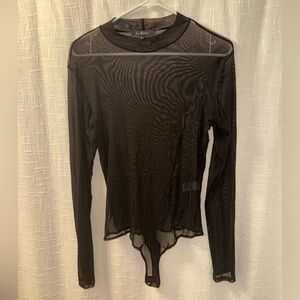 Lulu's Black Sheer Bodysuit